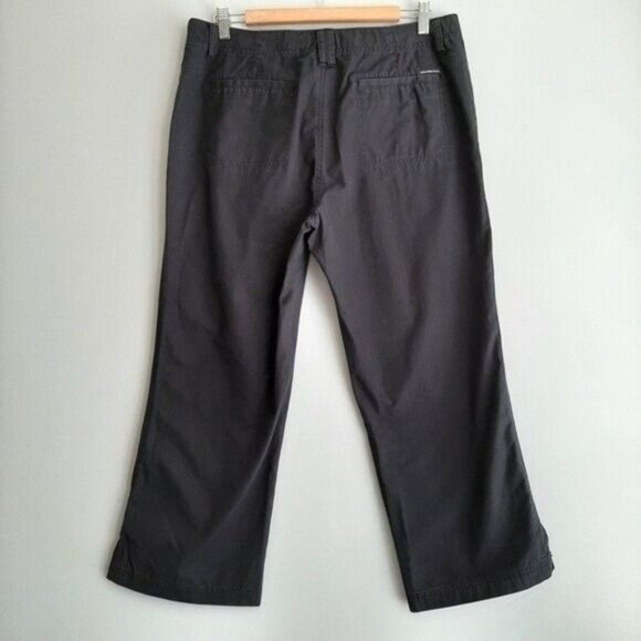 CALVIN KLEIN 100% Cotton Casual Straight Leg Crop Pants Navy Sz 10 - Picture 5 of 9